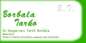 borbala tarko business card