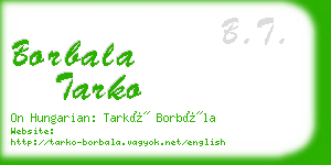 borbala tarko business card